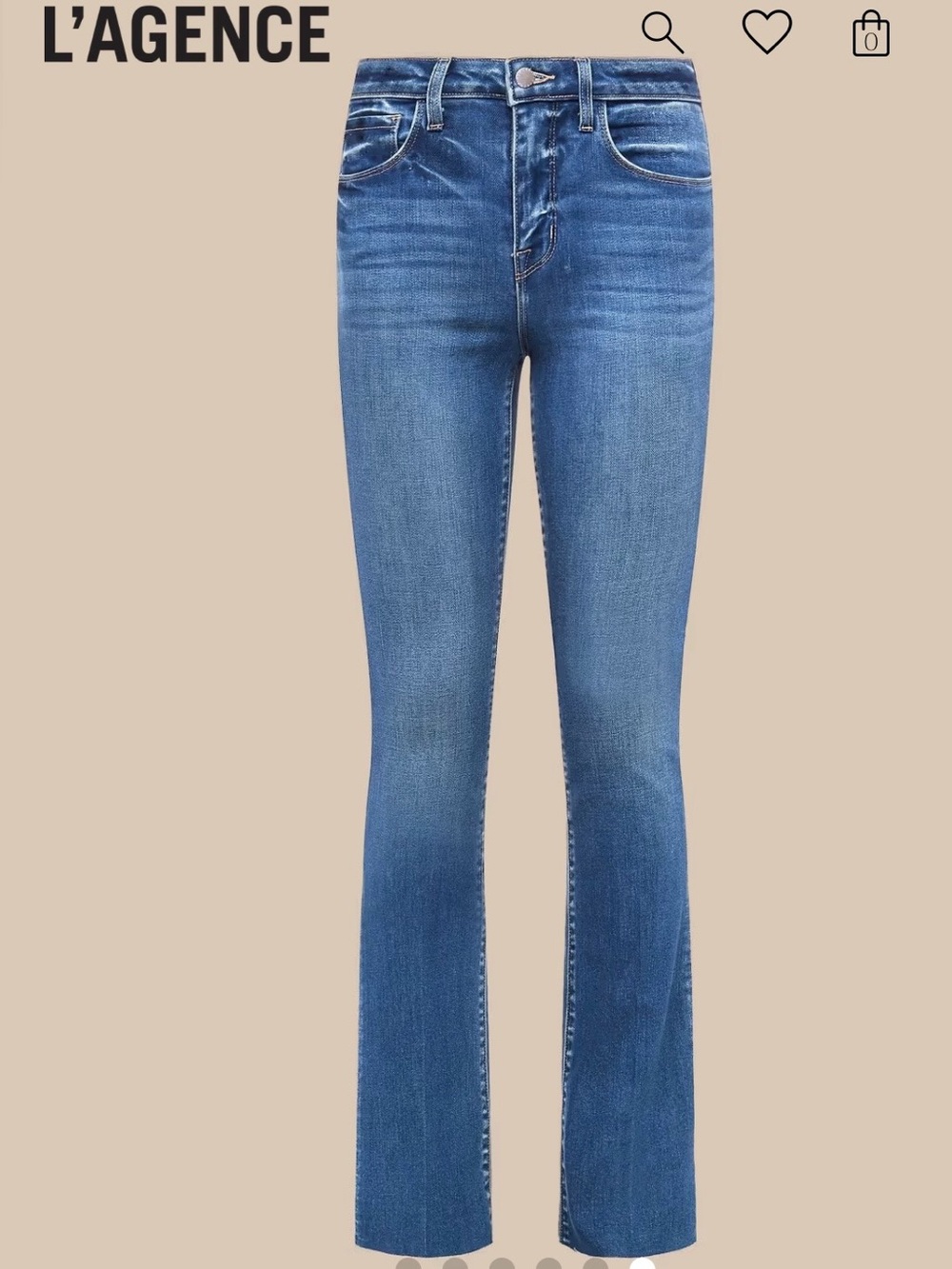 L'AGENCE Ruth High-Rise Bootcut Jeans in Cambridge wash. Like new!!